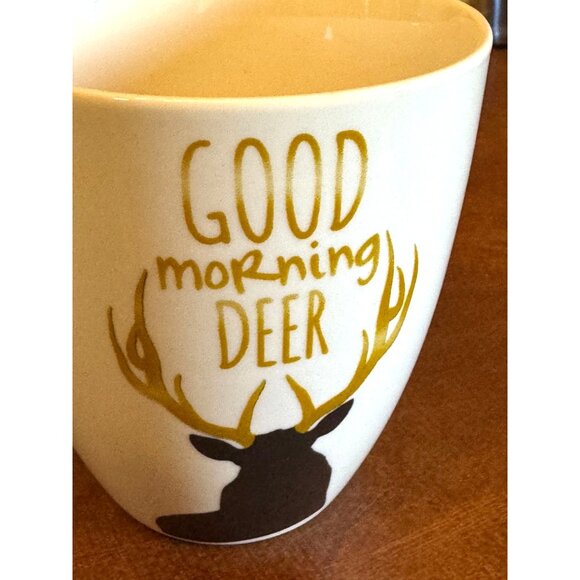 Good Morning Deer Pfaltzgraff Everyday Coffee Mug Microwave & Dishwasher Safe 12 - Picture 2 of 5